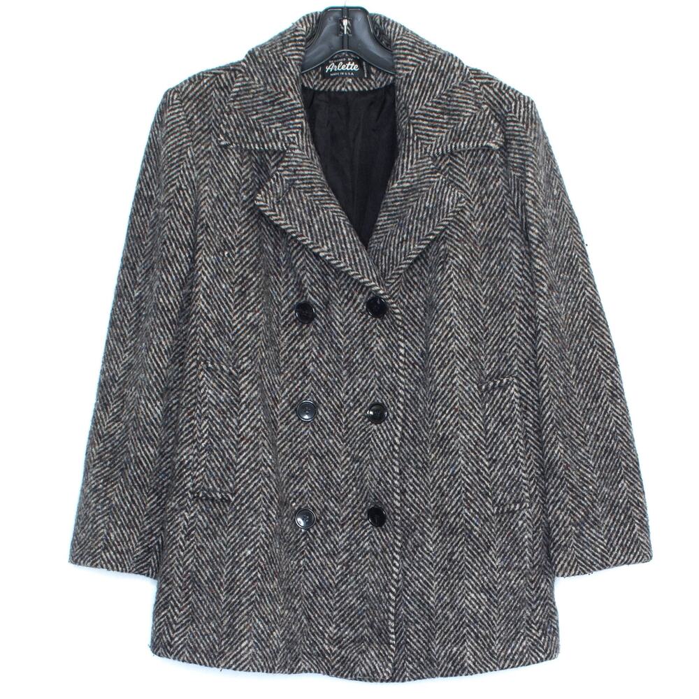 Arlette Womens Jacket Coat Vintage USA Union Made Double Breasted Medium FT